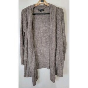 Barefoot Dreams Cozychic Lite Women Small Long Cardigan Sweater Taupe 494 Pocket